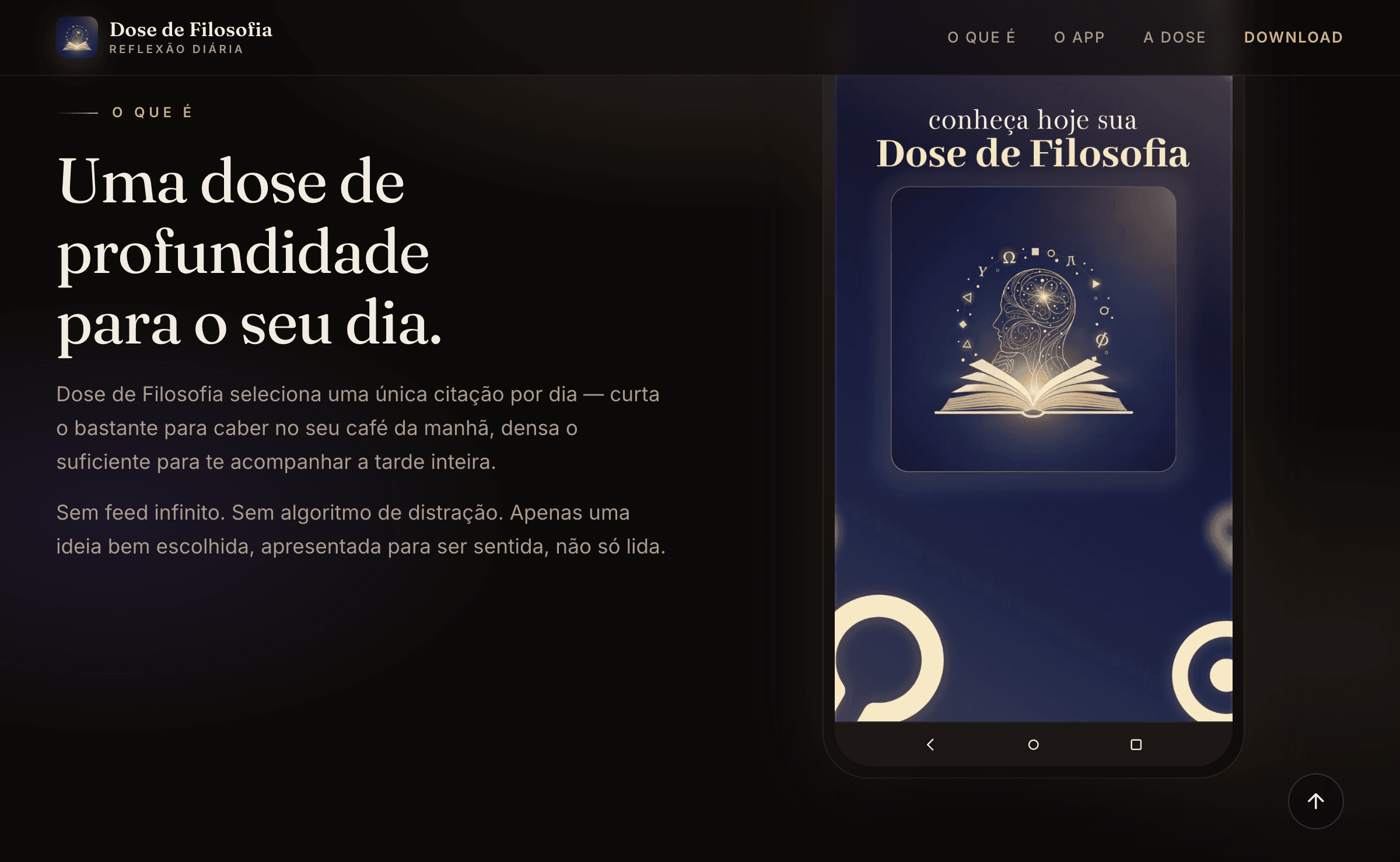 Captura do site Dose de Filosofia