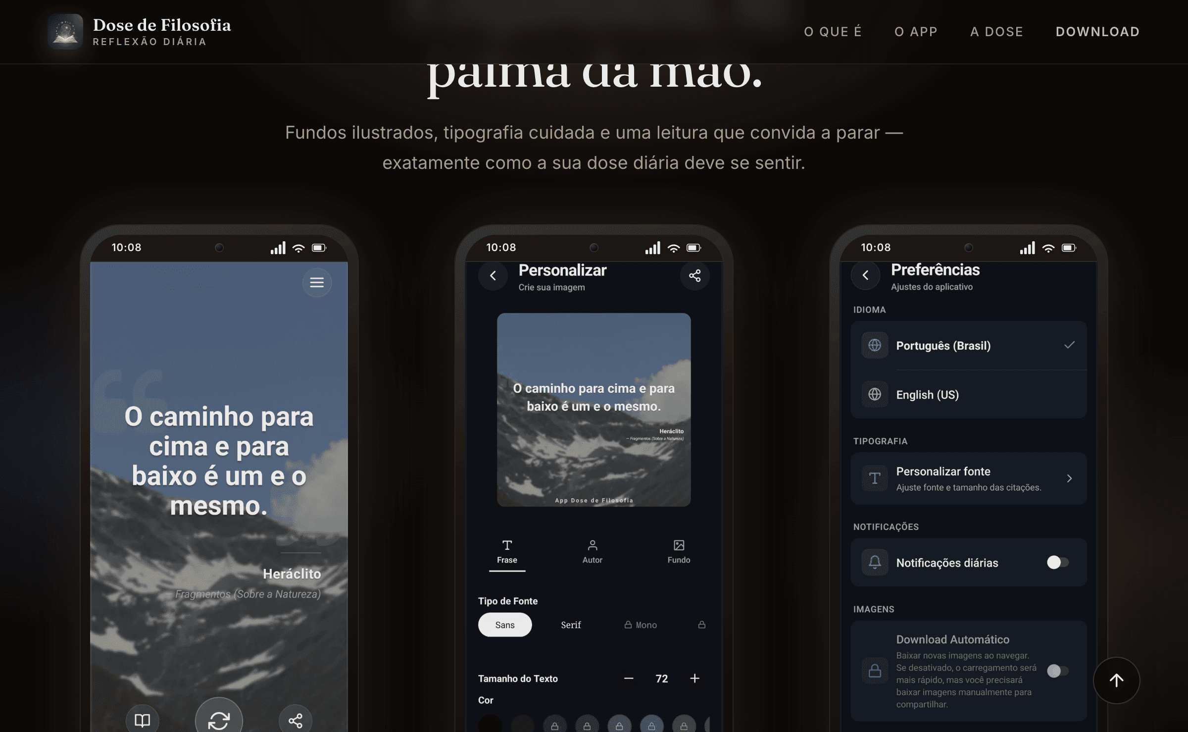 Captura do site Dose de Filosofia