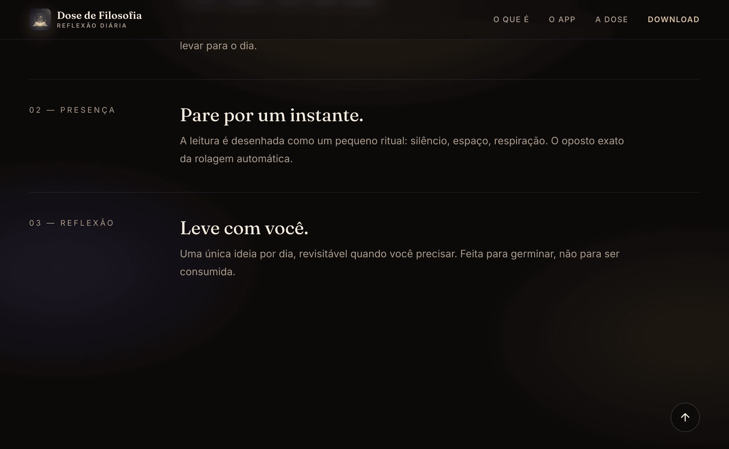 Captura do site Dose de Filosofia